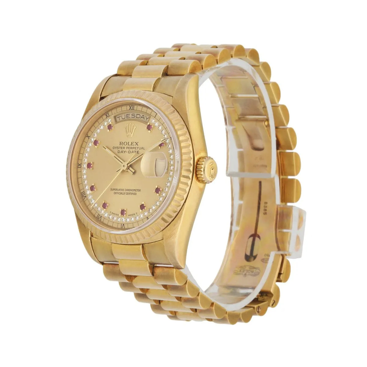 Rolex Gold Ruby Bezel - Hình 2