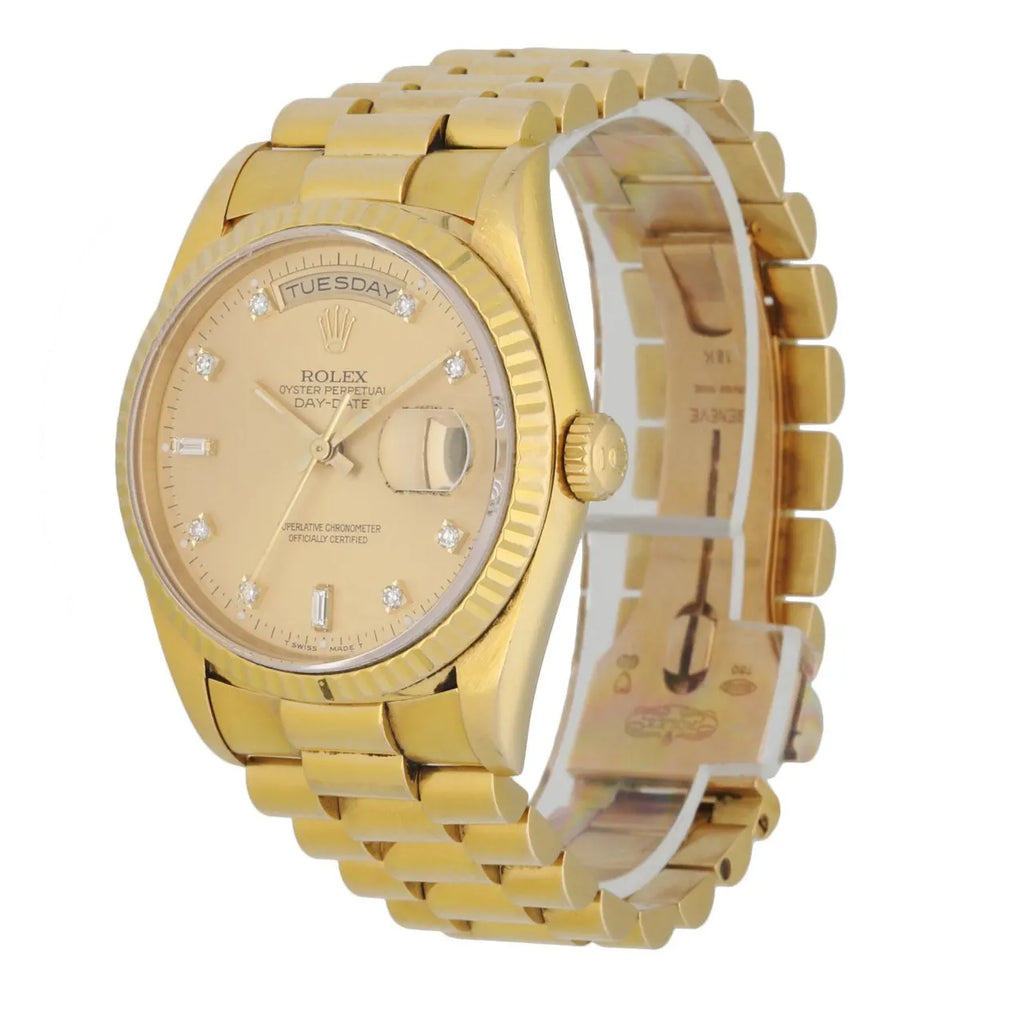 day date Rolex Gold Diamond Dial