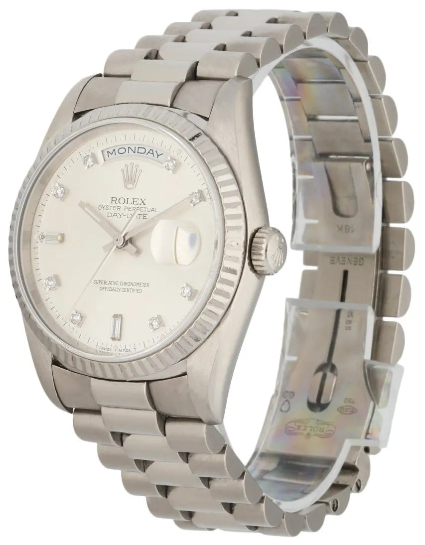 Rolex Platinum Diamond Watch - Hình 2