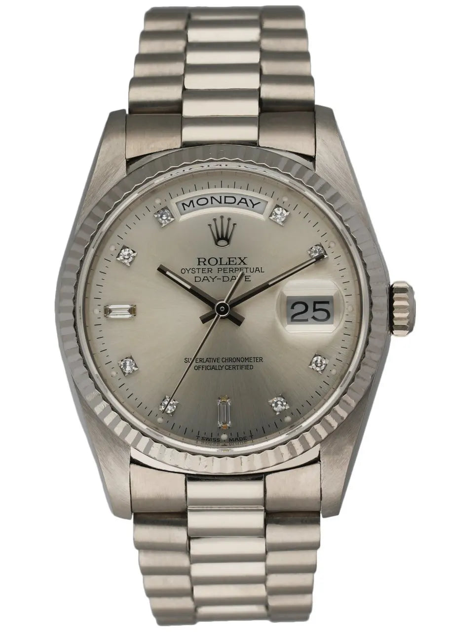 Rolex Platinum Diamond Watch