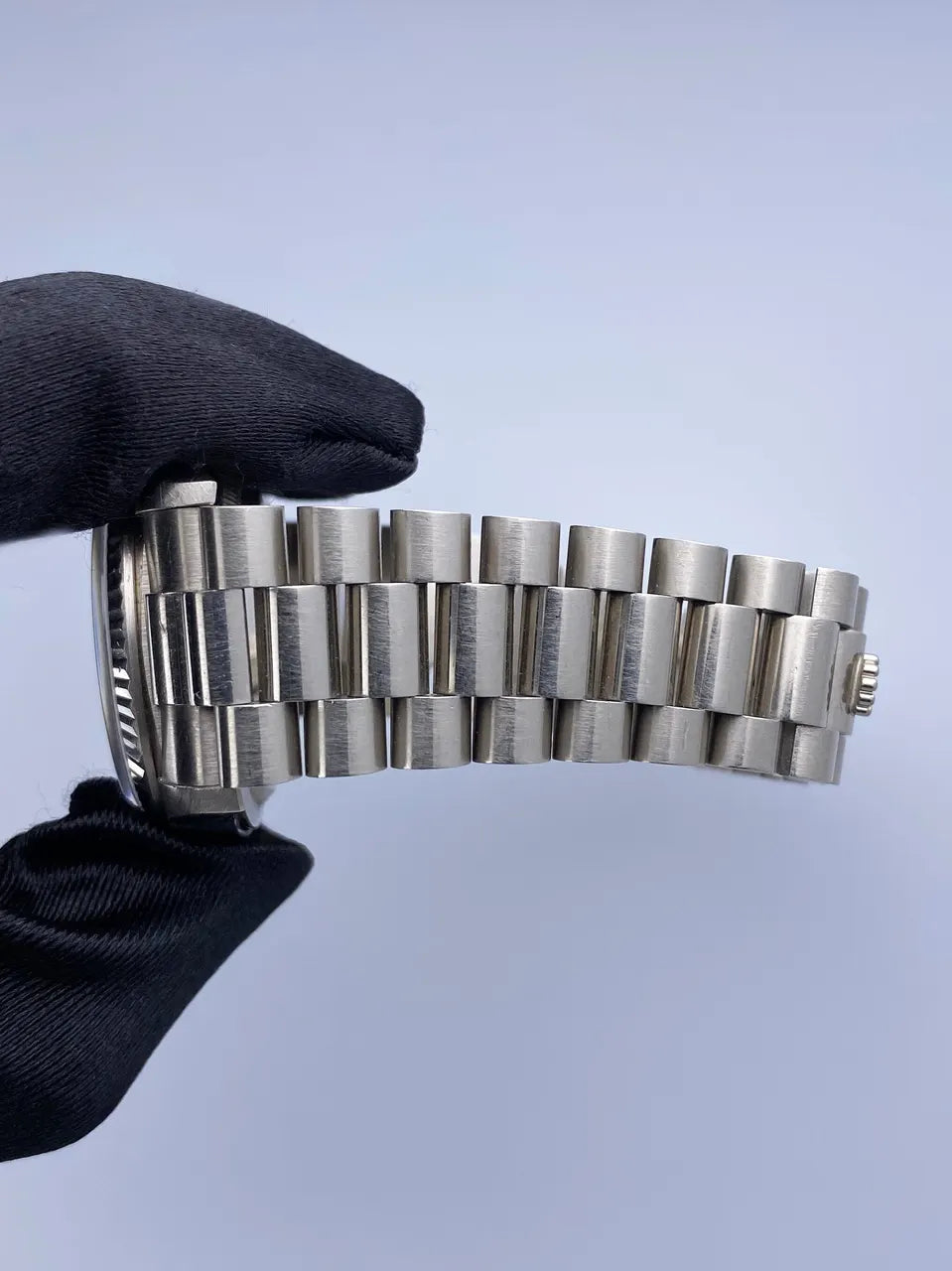stainless steel Rolex Day-Date Black Dial - Hình 8
