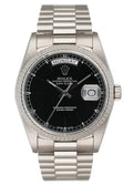 stainless Rolex Day-Date Black Dial