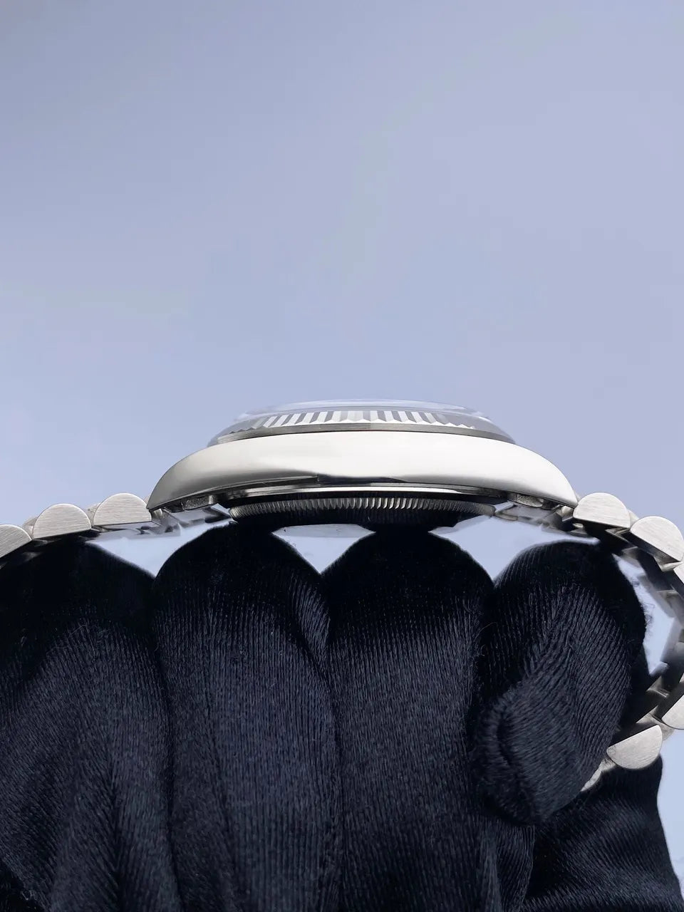 stainless Rolex Day-Date Black Dial - Hình 6
