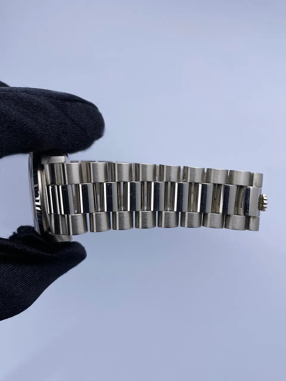 stainless Rolex Day-Date Black Dial - Hình 9