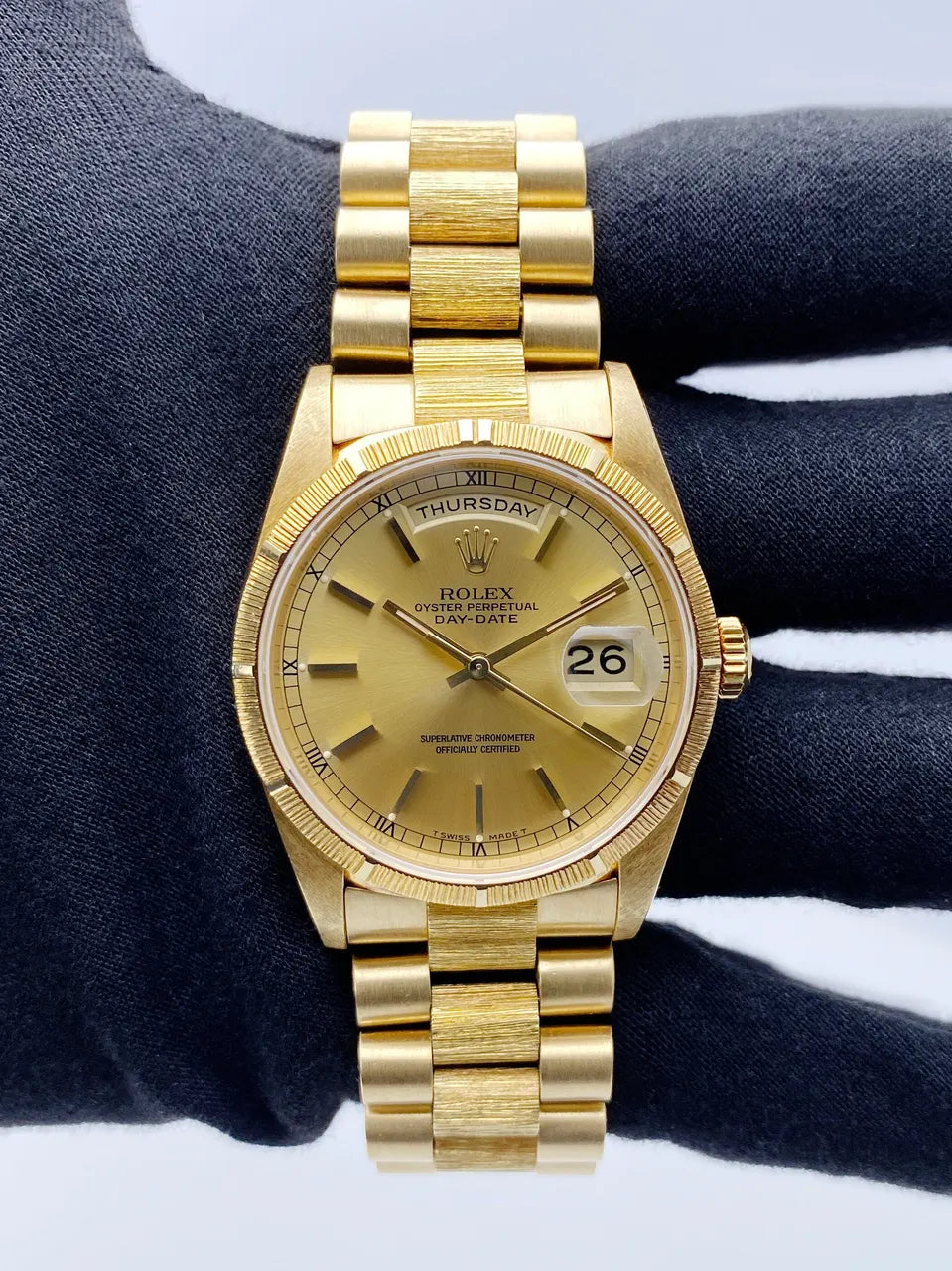 Rolex Gold Champagne Textured - Hình 2