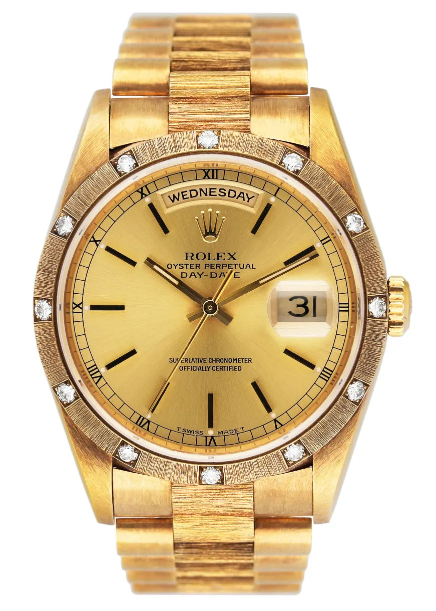 bezel Rolex Gold Diamond Day-Date