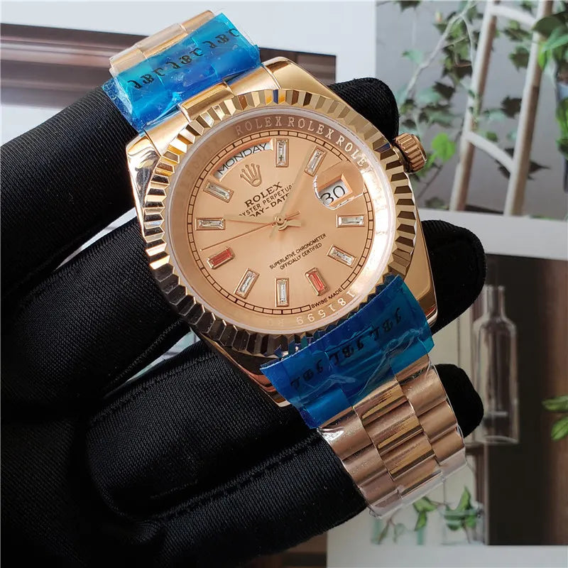 Rolex Salmon Diamond Day-Date - Hình 4