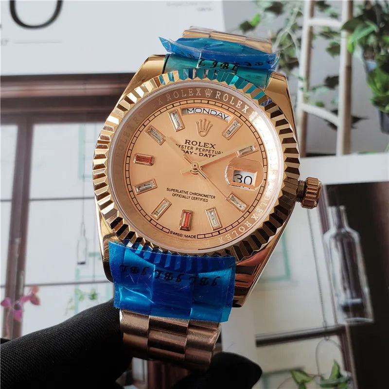Rolex Salmon Diamond Day-Date - Hình 3