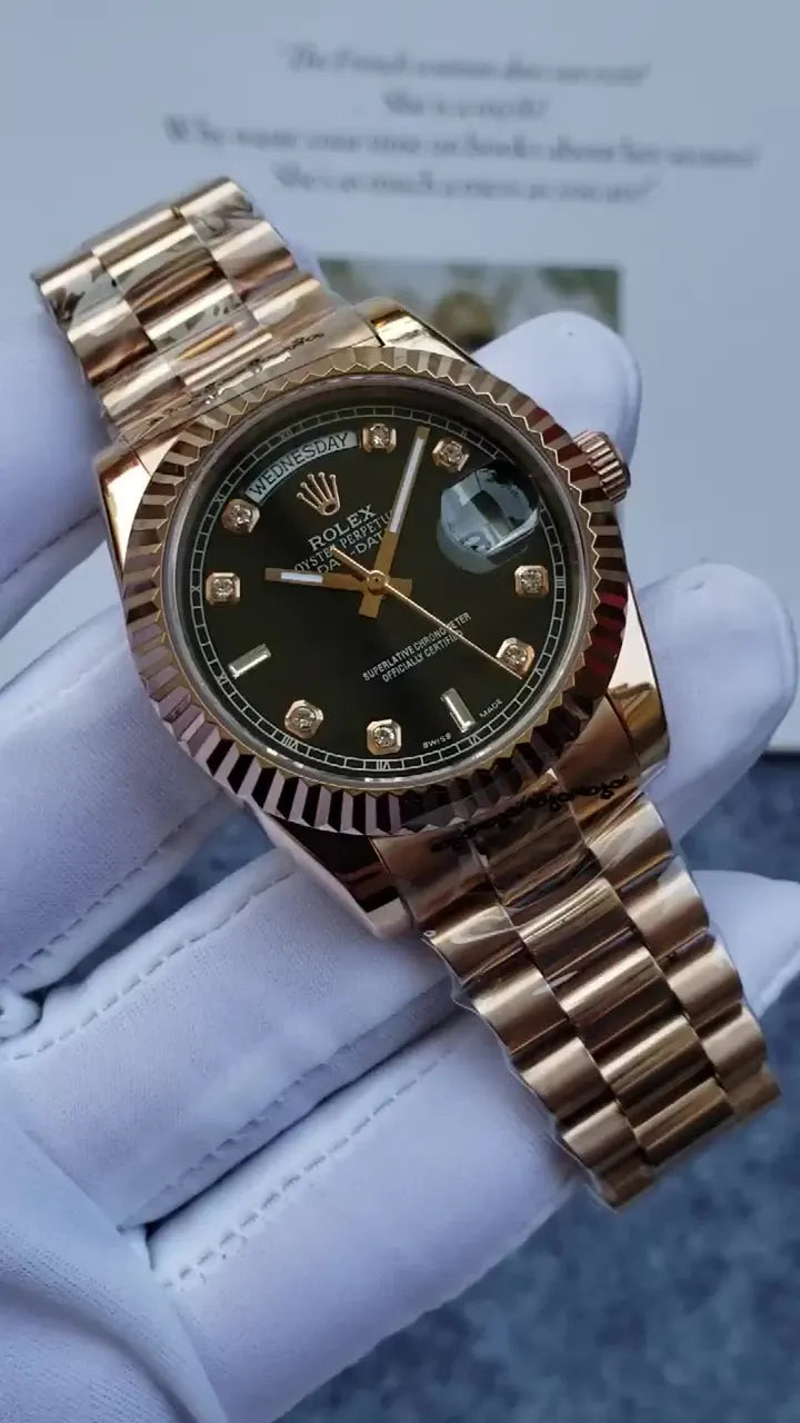 Rolex Olive Green Gold