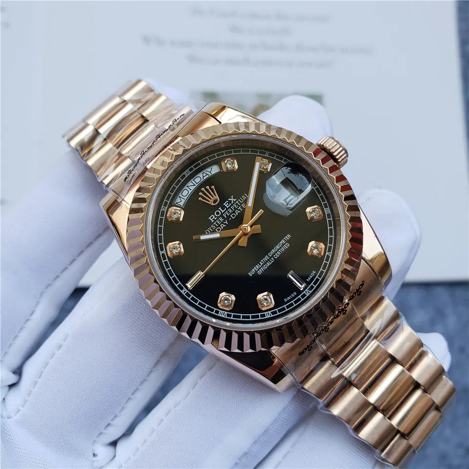 Rolex Olive Green Gold - Hình 7