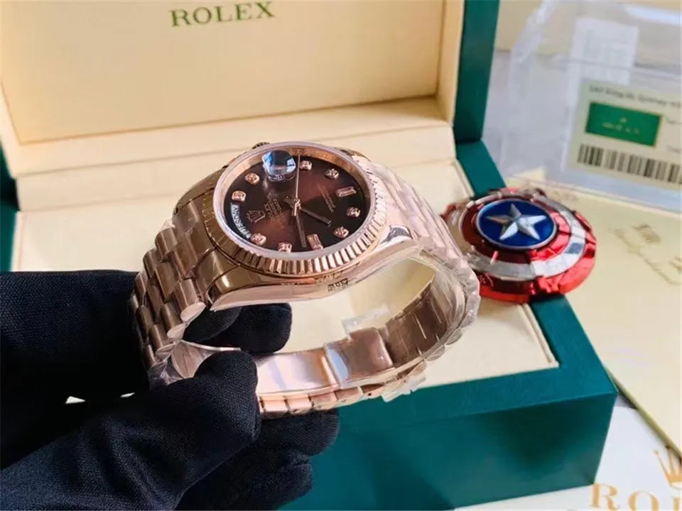 Rolex Chocolate Diamond Day-Date - Hình 3