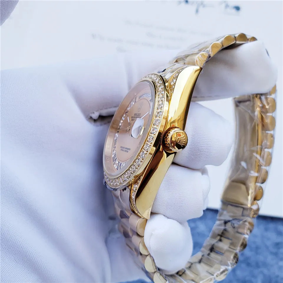 pave Rolex Gold Diamond Day-Date - Hình 6