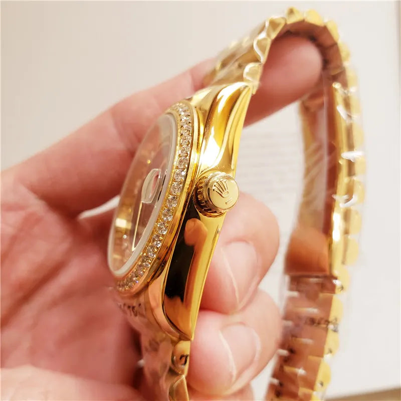 Rolex Green Diamond Gold - Hình 5