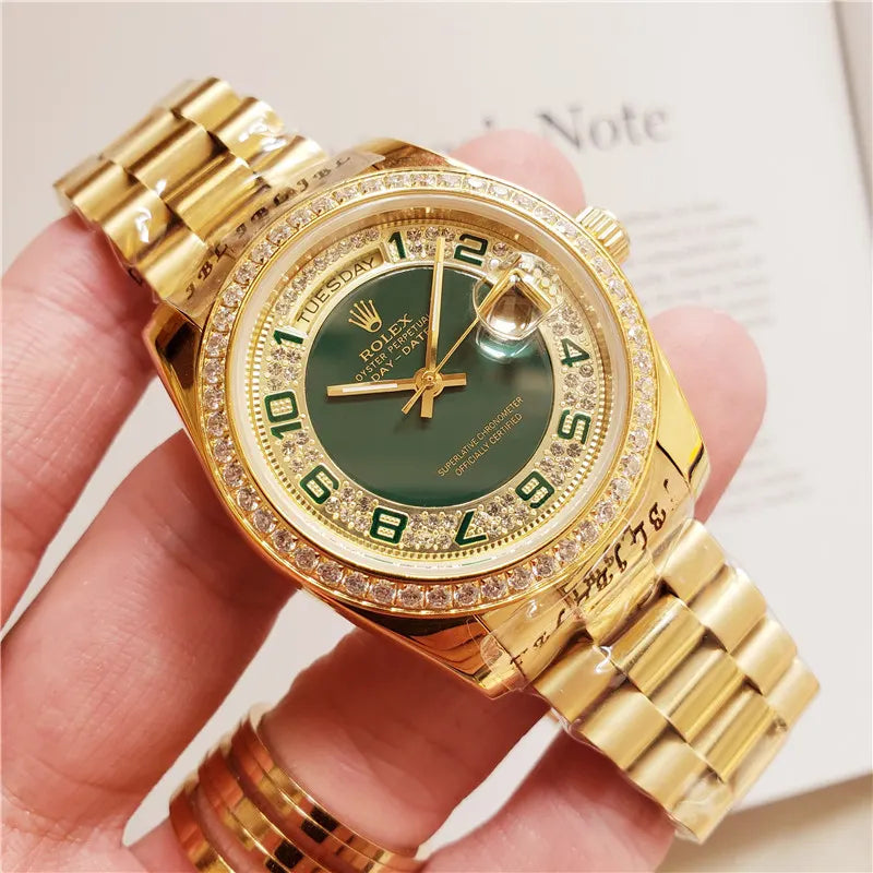 Rolex Green Diamond Gold