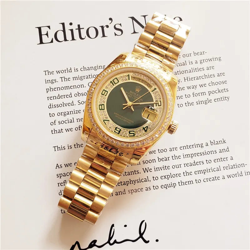 Rolex Green Diamond Gold - Hình 2