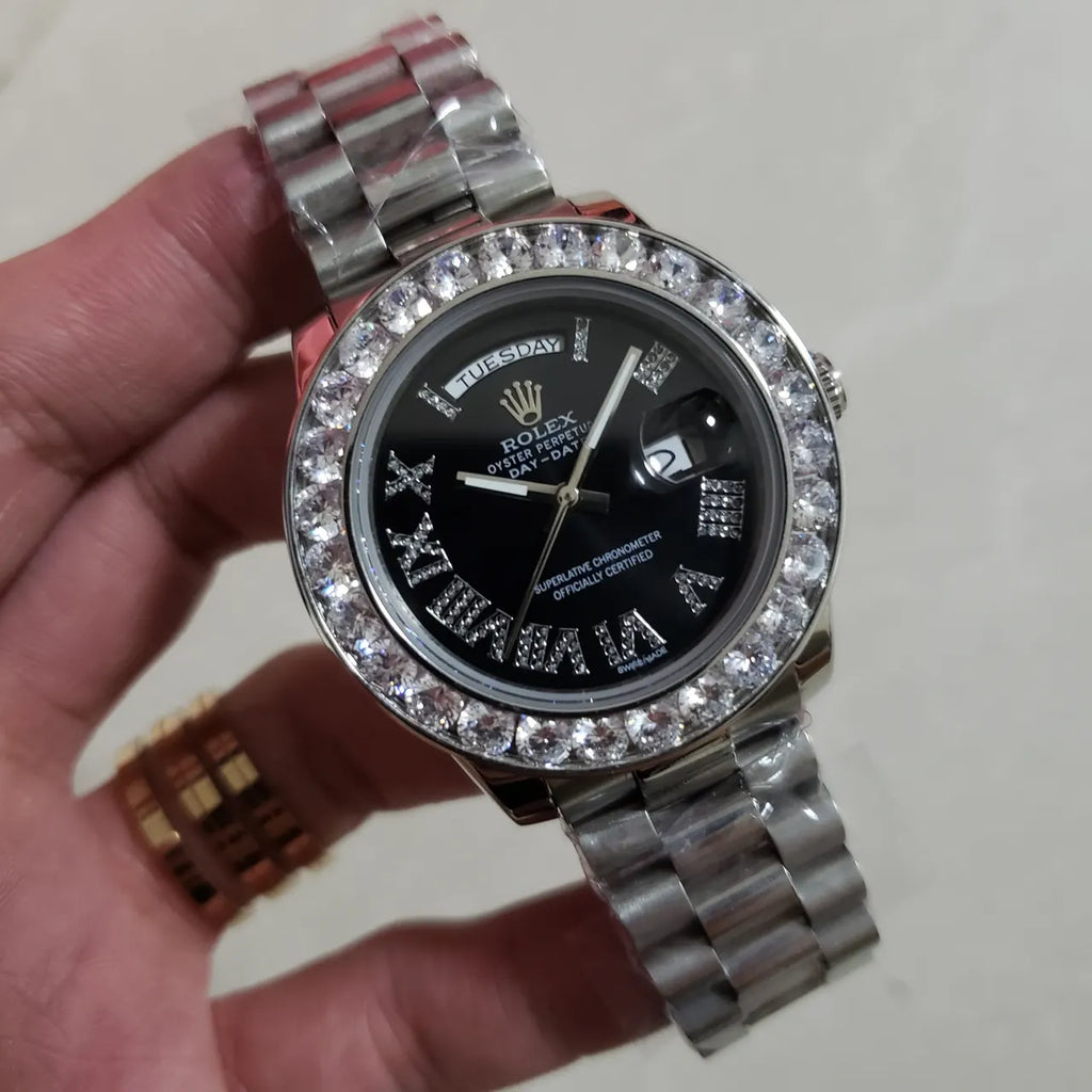 day Rolex Black Diamond Bezel - Hình 6