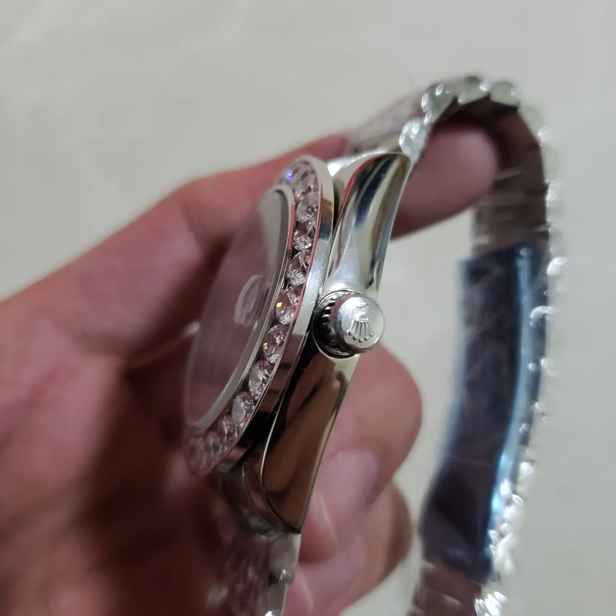 day Rolex Black Diamond Bezel - Hình 4