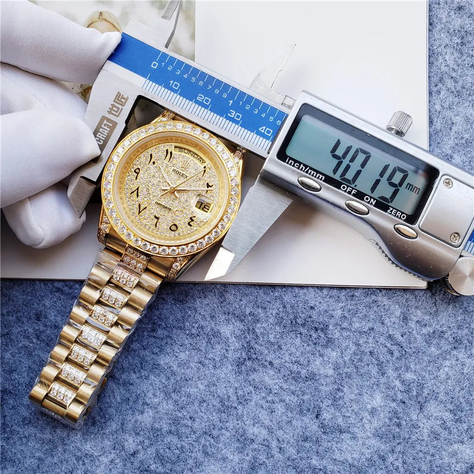 Rolex Gold Diamond Day-Date Arabic Dial - Hình 2