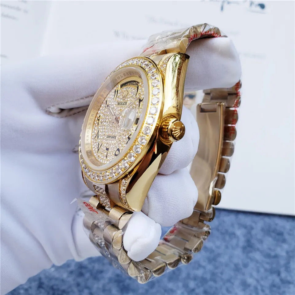 Rolex Gold Diamond Day-Date Arabic Dial - Hình 6