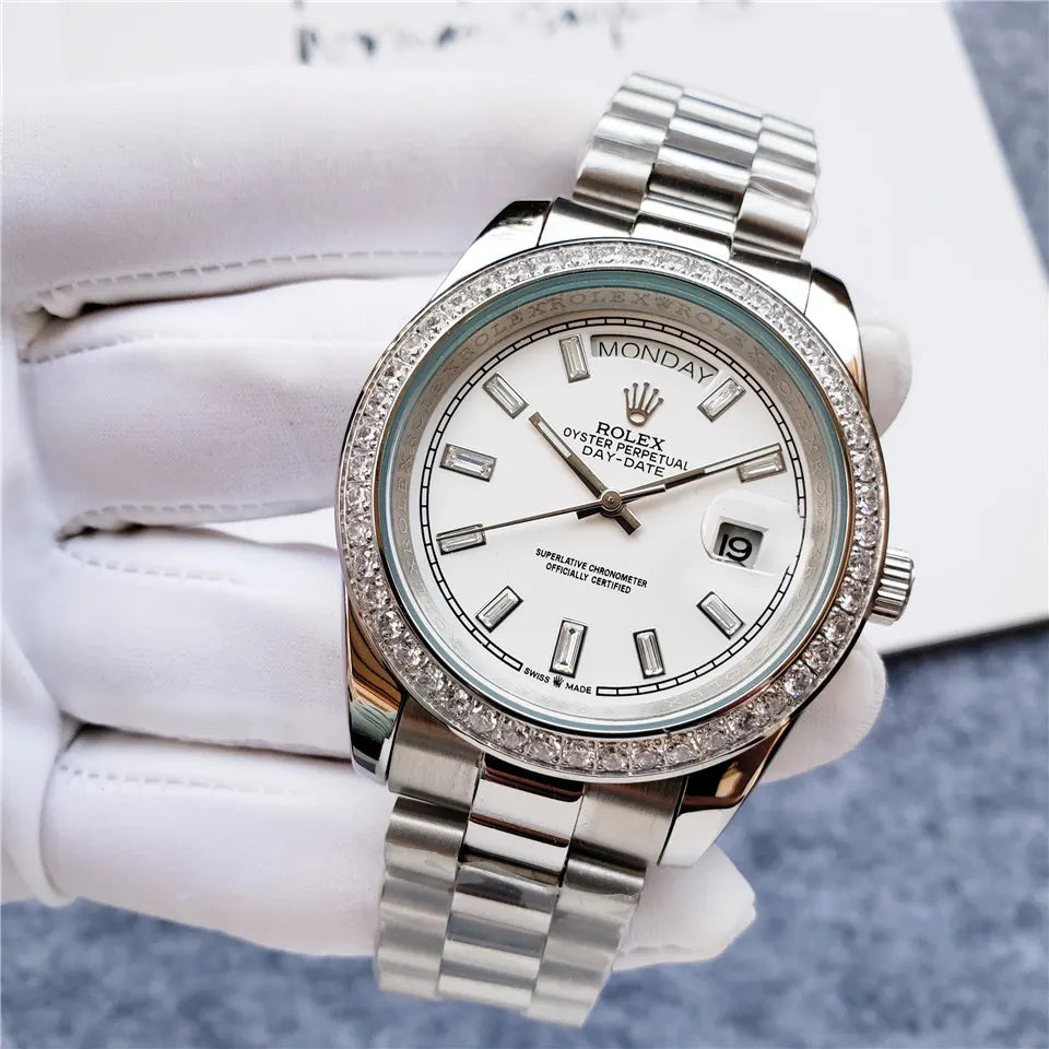 Rolex Day-Date Diamond Steel - Hình 6