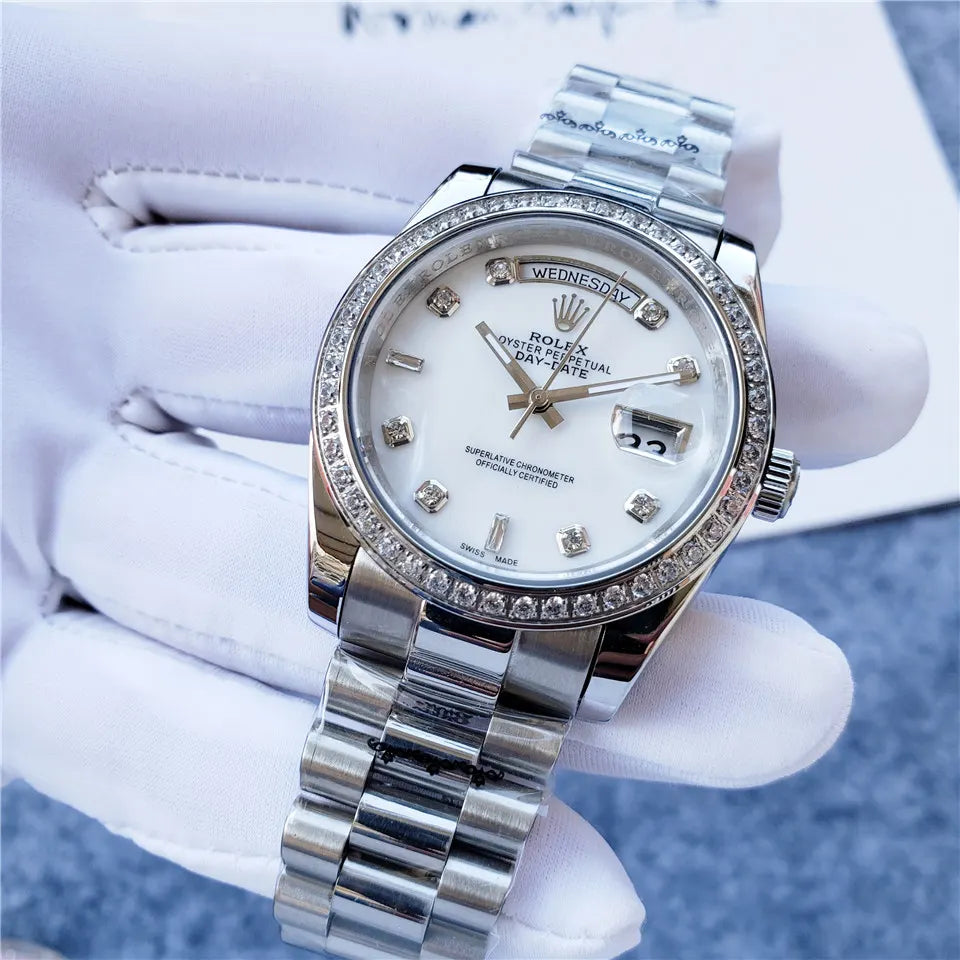 Rolex Day-Date White Diamond - Hình 6