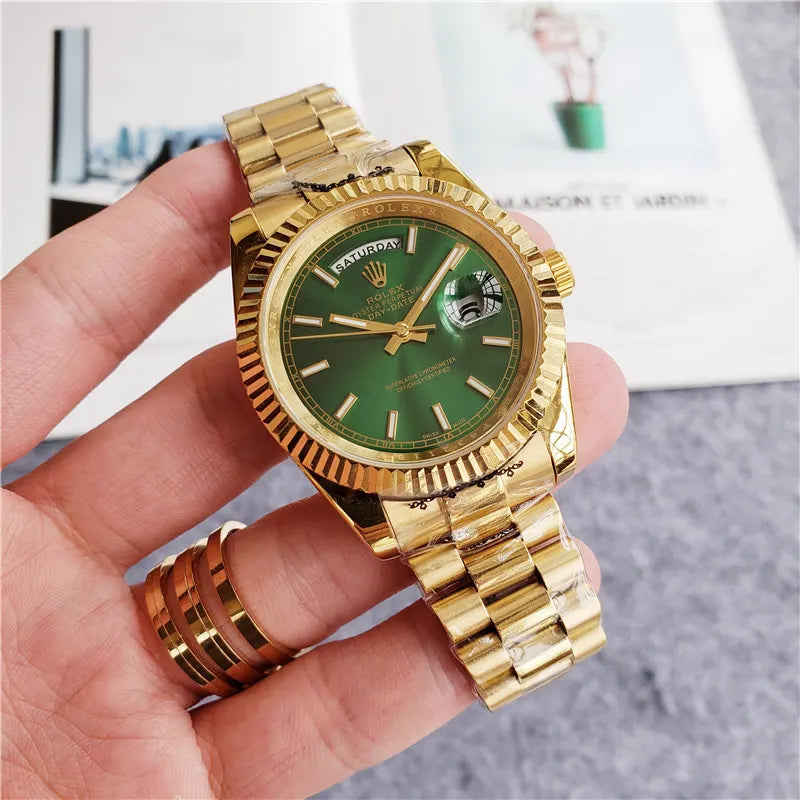 Rolex Day-Date Gold Green - Hình 7