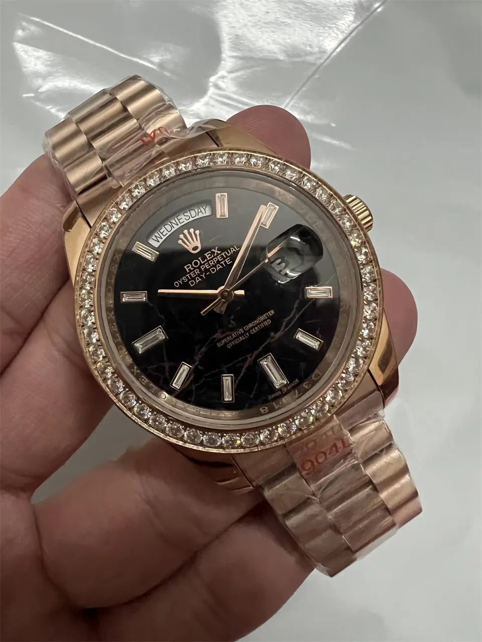 black Rolex Rose Gold Day-Date