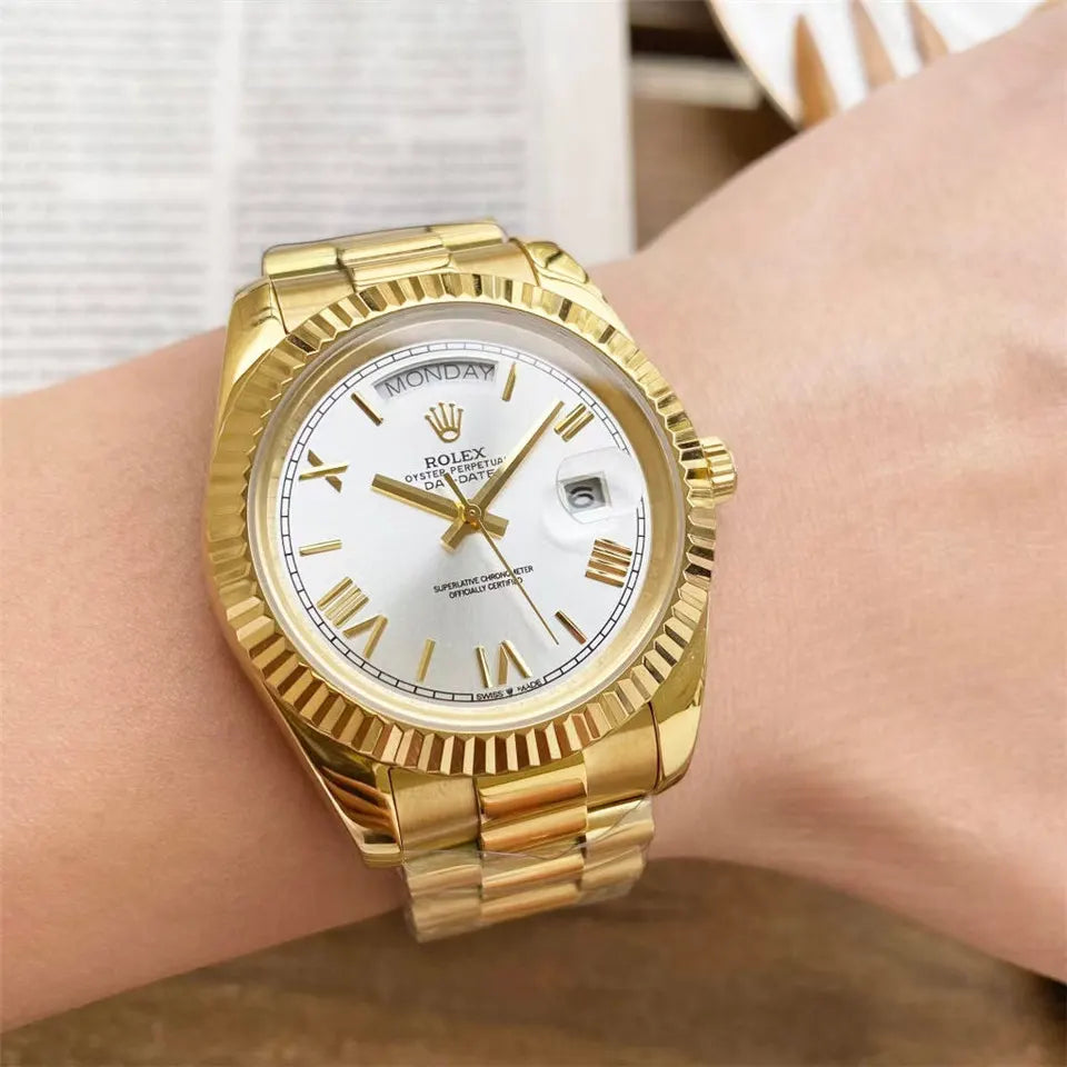 Rolex Day-Date 40 Gold White Dial