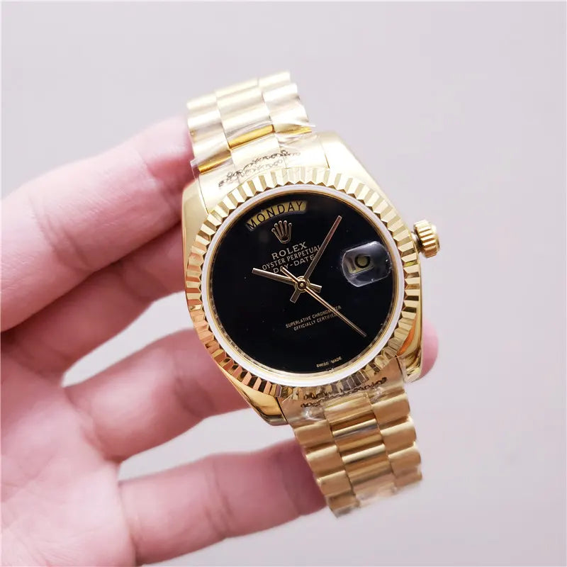 dial Rolex Day-Date Gold Black - Hình 5