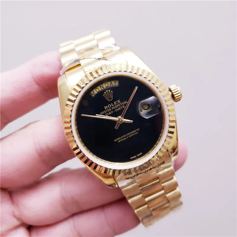 dial Rolex Day-Date Gold Black - Hình 2