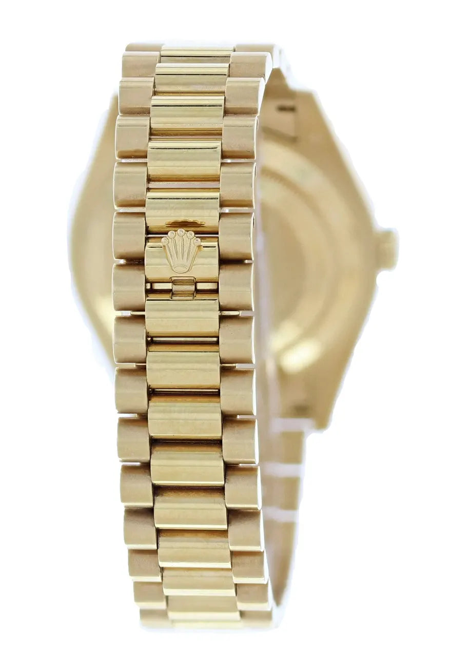 fluted Rolex Day-Date Gold Champagne Dial - Hình 5