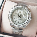 bezel Rolex Silver Diamond Day-Date
