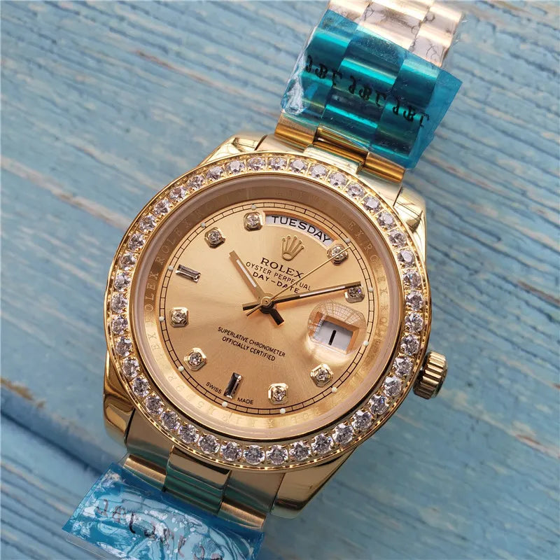 Rolex Day-Date Gold Diamond president - Hình 2