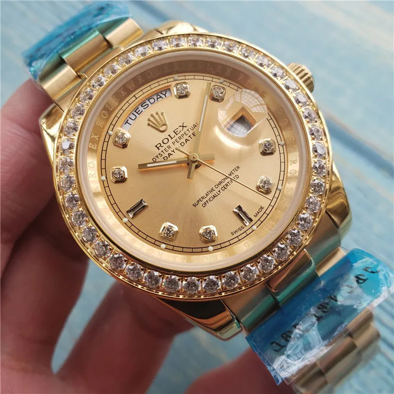 Rolex Day-Date Gold Diamond president - Hình 5