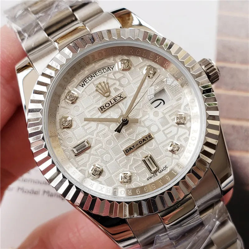 dial Rolex Silver Diamond Day-Date - Hình 6