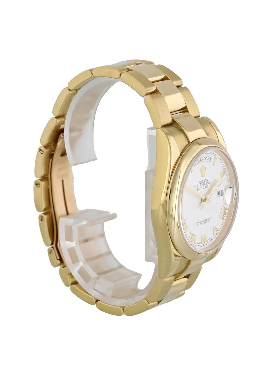 white roman Rolex Day-Date Gold - Hình 4