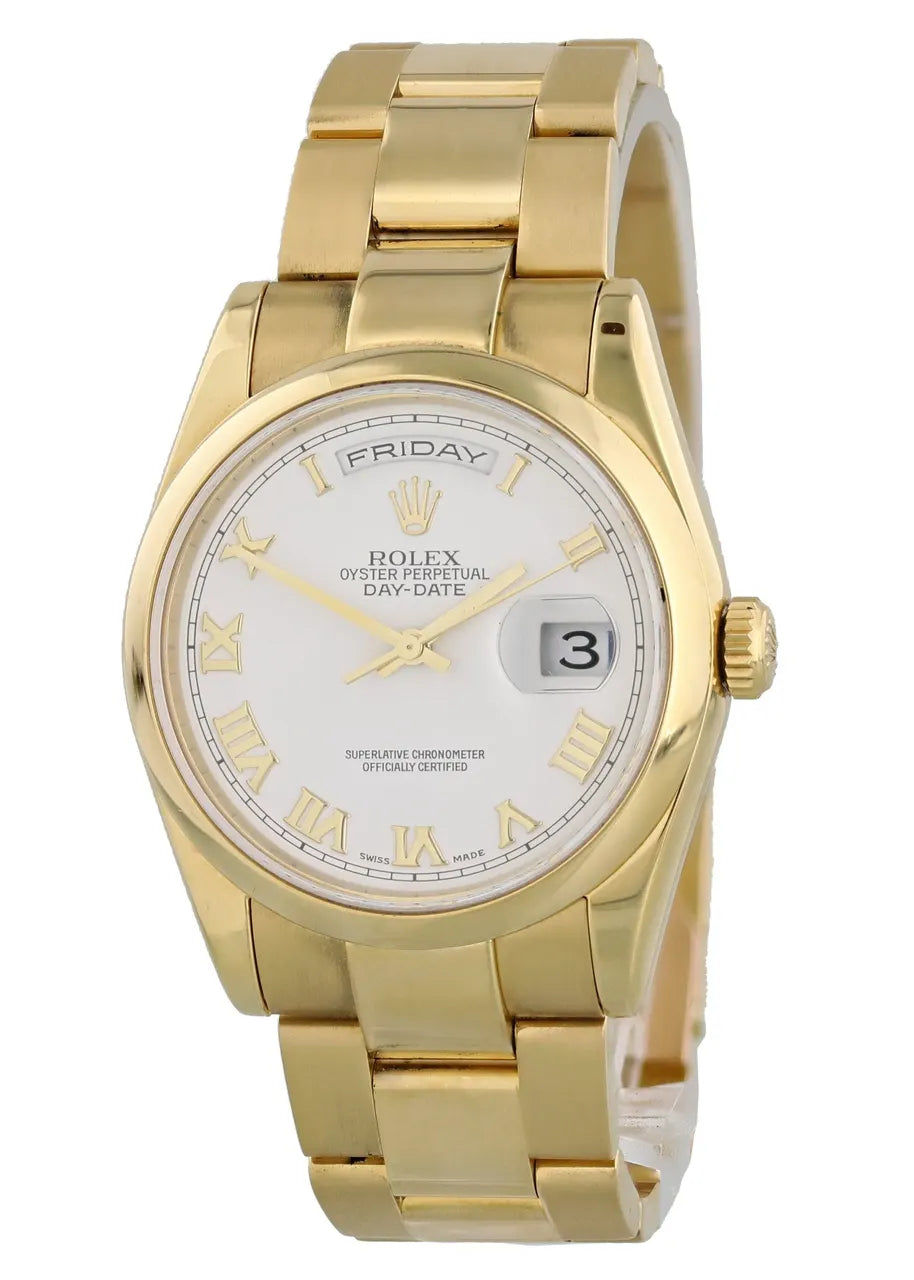 white roman Rolex Day-Date Gold
