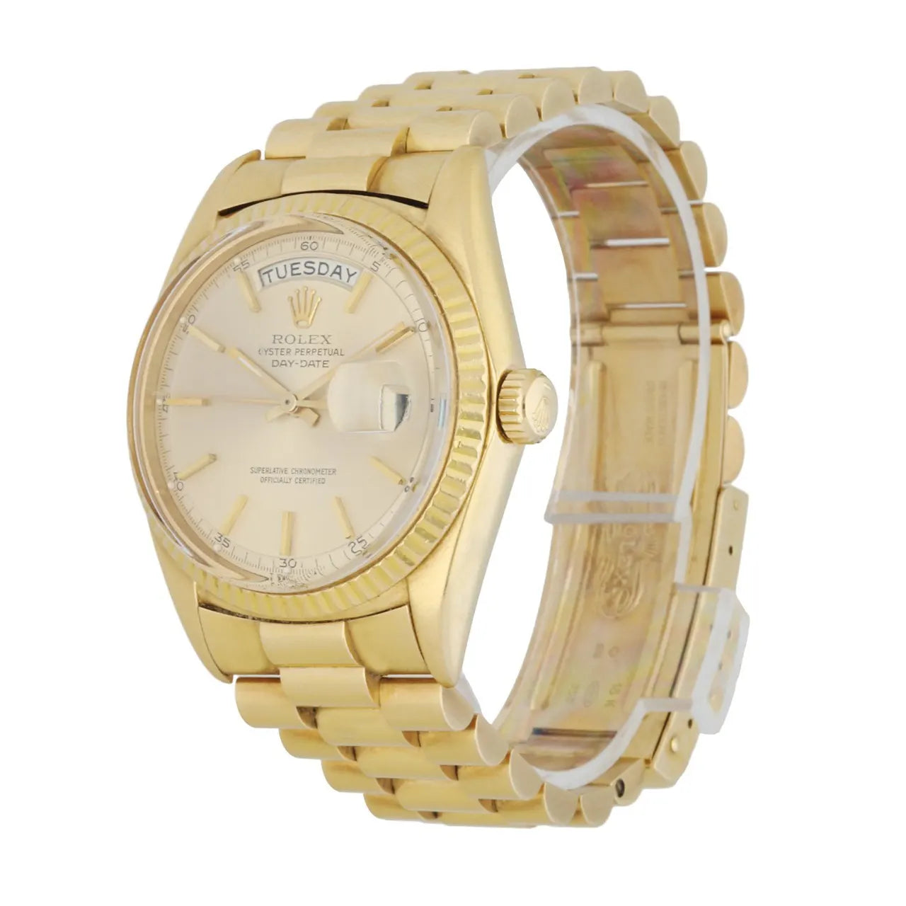 Rolex Day-Date Gold Champagne Dial bracelet - Hình 2