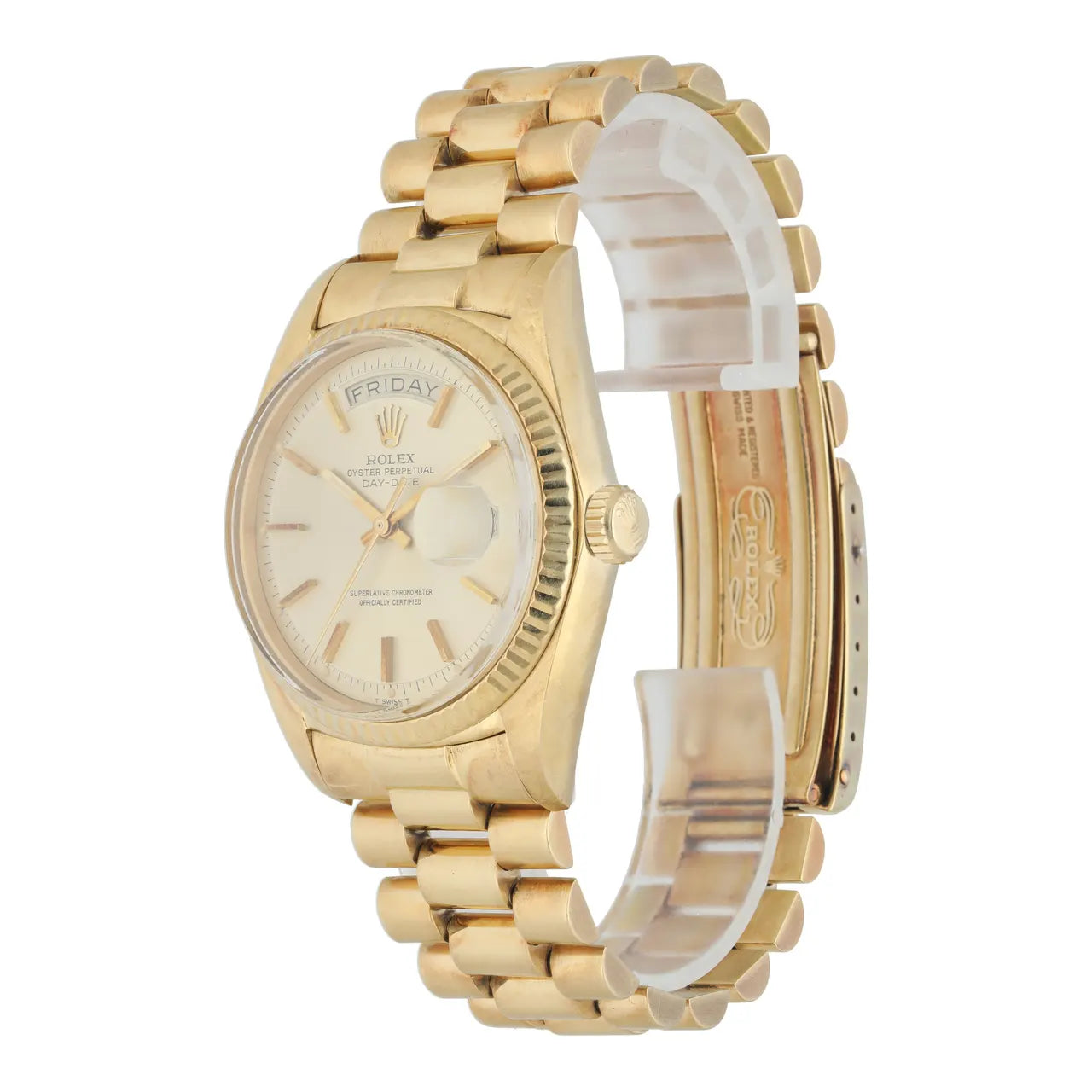 dial president Rolex Day-Date Gold Champagne - Hình 2