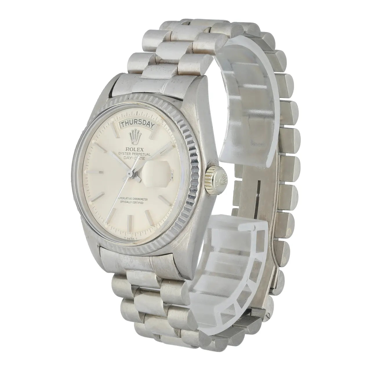 dial Rolex Day-Date Silver Stainless - Hình 2