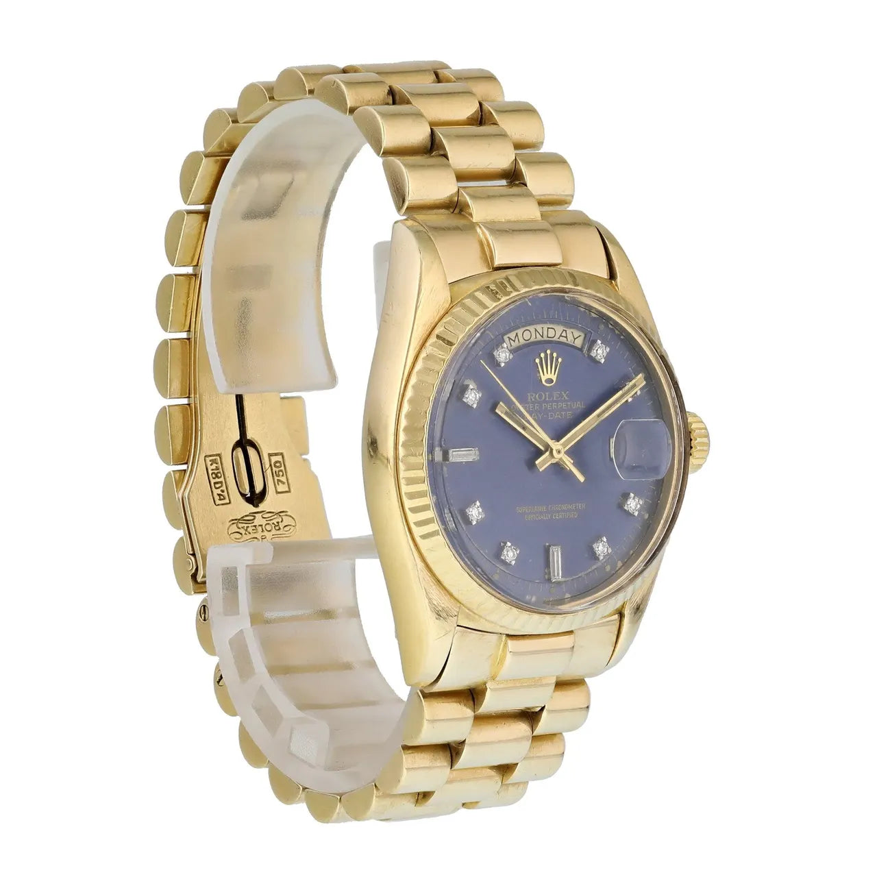 Rolex Day-Date 36 Gold Blue Diamond - Hình 6
