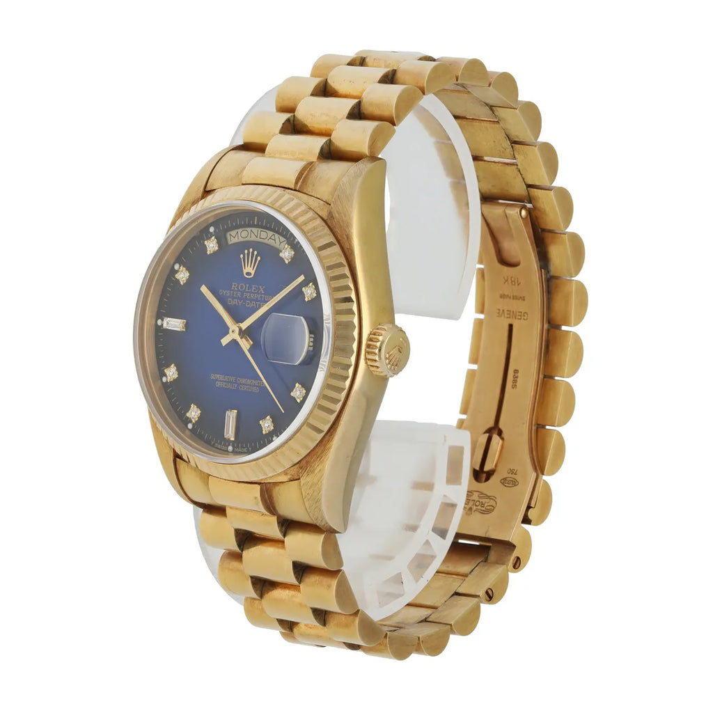Rolex Gold Blue Diamond Day-Date - Hình 3