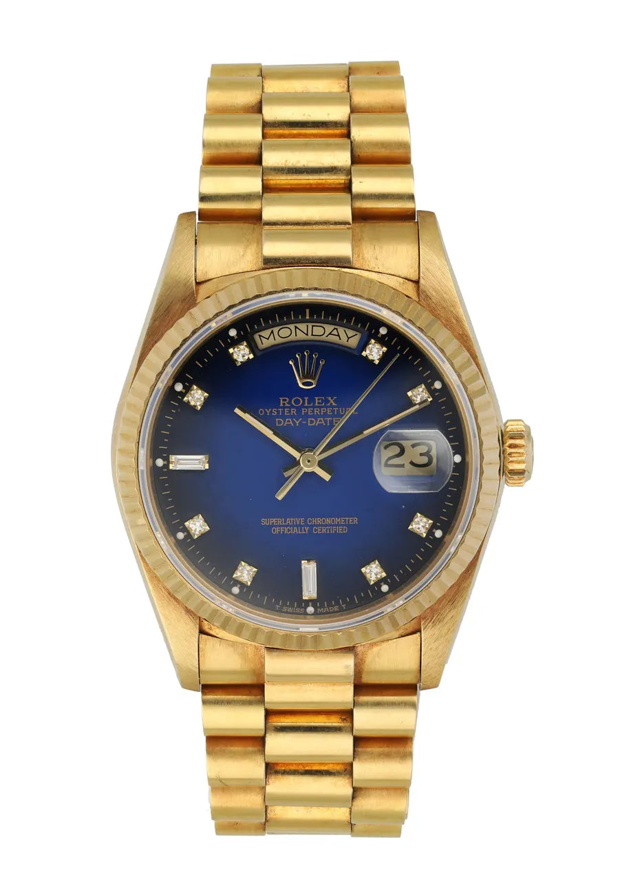 Rolex Gold Blue Diamond Day-Date - Hình 2