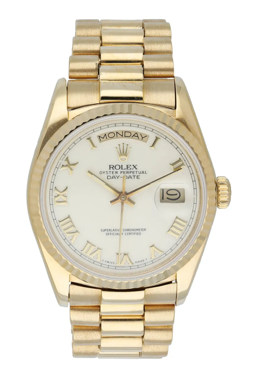Rolex Day-Date Gold Ivory Roman - Hình 2
