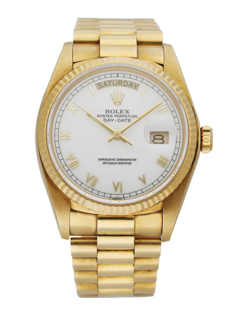 president Rolex Day-Date Gold White Dial