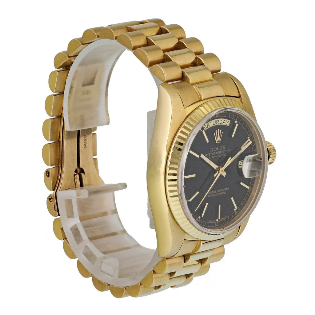 watch Rolex Day-Date Gold Black - Hình 4