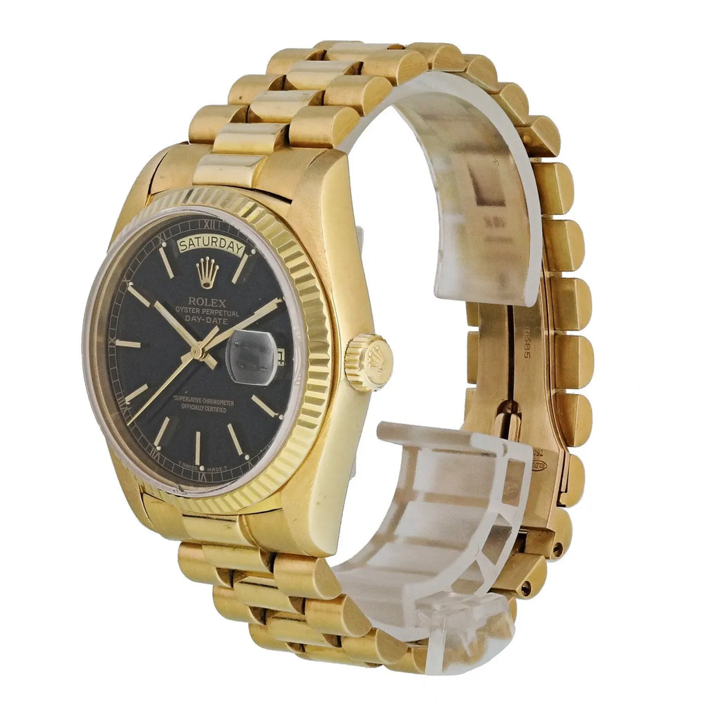 watch Rolex Day-Date Gold Black - Hình 3