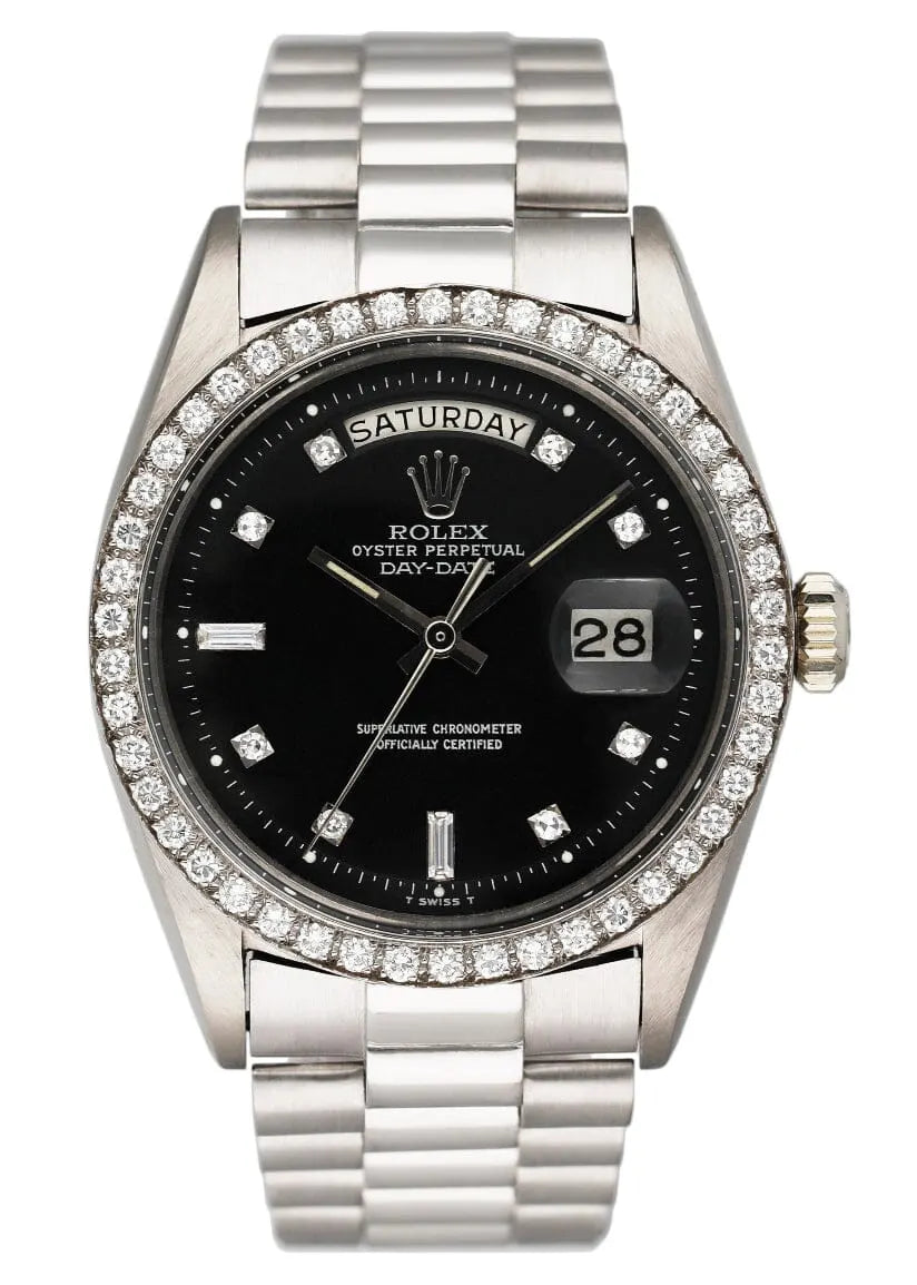 Rolex Platinum Diamond Black Dial