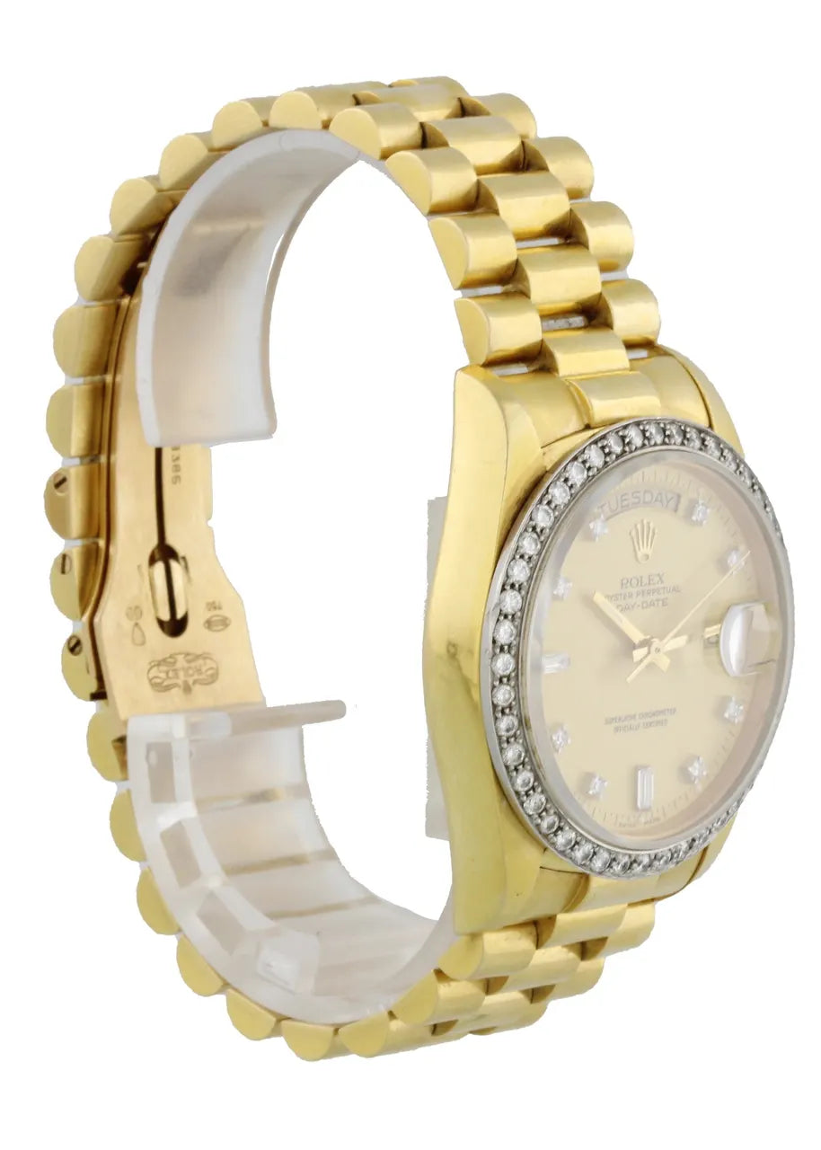 Rolex Gold Diamond Bezel day date - Hình 7