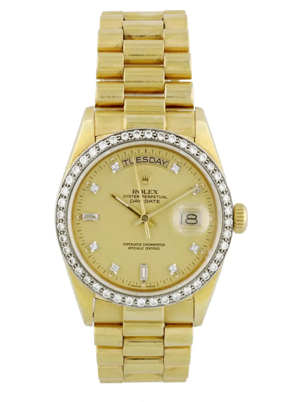 Rolex Gold Diamond Bezel day date - Hình 2